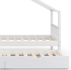 Łóżko domowe biały 208x97x148 design