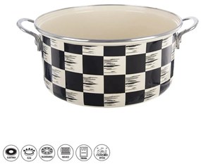 Orion Emaliowany rondel Szachownica Lem, 5 l,średnica 26 cm