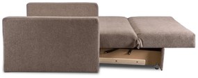 Fotel do Spania MILAN 2 Rozkładany Dwuosobowy Beżowy Nowoczesny