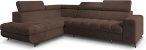 Masseno Narożnik MORIVA z funkcją spania i pojemnikiem na pościel Narozniki L, Rozkładana sofa - Brązowy, QUELLE 25