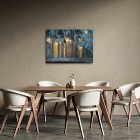 Obraz zaśnieżonego lasu (70x50 cm)