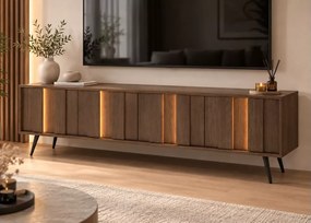 Szafka RTV Dunin 183 cm LED dąb Dunin elegancka nowoczesna szafka TV do salonu