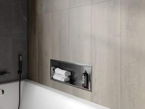 Mexen X-Wall-R półka wnękowa z kołnierzem 60 x 20 cm, gun gray szczotkowany - 19E0602010