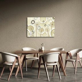 Abstrakcyjny obraz z dmuchawcami (70x50 cm)