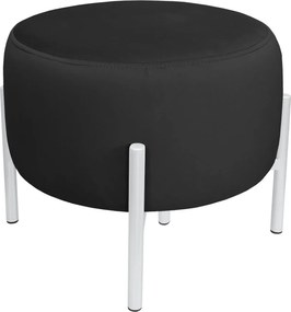 Pufa OLA loft ławka podnóżek metal : Kolor Stelaża - Biały, Kolor tkaniny - VELVET - MG19, Typ tkaniny - Velvet