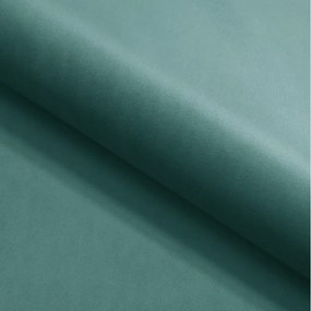 Narożnik GLAM Prawostronny z funkcją spania, zestaw z poduszkami wolnostojący tkanina RIVIERA 76 Miętowy DOMO HOME