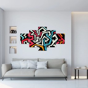 Obraz abstrakcji graficznej (125x70 cm)