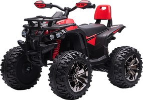 HOMCOM Elektryczny Quad dla dzieci z oświetleniem LED i portem USB Czerwony pojazd dla najmłodszych 100x65x73cm | Aosom PL