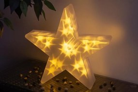 Świąteczna gwiazda z efektem 3D - 35 cm, 20 LED, ciepła biel