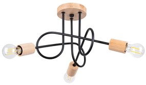 Żyrandol EMBER 3 czarny SOLLUX  LIGHTING