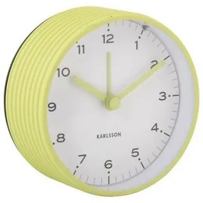Karlsson 6010GR designerski budzik żółty, średnica9 cm