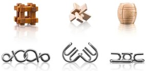Popularne Łamigłówka metalowo-drewniana, zestaw 6 szt.