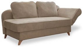 Szarobrązowy sztruksowy szezlong (prawostronny) Chic Charlotte – Miuform