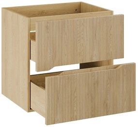 Szafka pod umywalkę NORDIC CREMONA 2S 60cm dąb cremona z umywalką nablatową WIKI COMAD