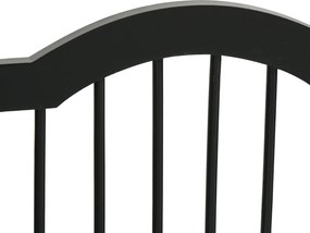 PawHut Bramka ochronna dla psa składana 3-częściowa stabilna MDF czarna 1545x295x61 cm | Aosom PL