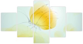 Obraz - Żółty motyl (125x70 cm)