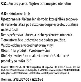 Vetro-Plus Dmuchany koło Jahoda, 101 x 76 cm