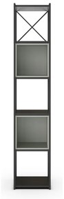 Zielono-czarny regał 36x179 cm Anya – Marckeric