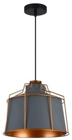 Szara lampa wisząca z metalowym kloszem ø 32 cm Goa – GTV