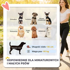 PawHut Składany wózek dla psów i kotów z odblaskami, koszem i poduszką, do 10 kg, czerwony, 77x44x102 cm | Aosom PL