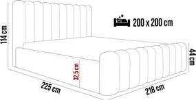 Łóżko Mona VII 200 w tkaninie Abriamo 05
