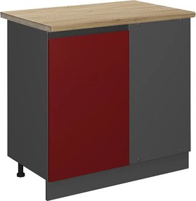 Szafka narożna czerwony 86x60x81.6 r-line