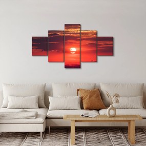 Obraz kolorowego słońca (125x70 cm)