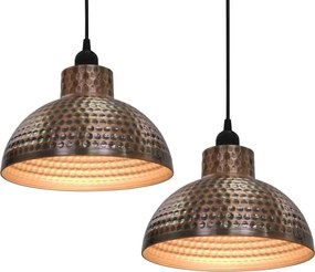 Komplet dwóch metalowych lamp wiszących - EX16 F8-E62