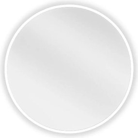 Mexen Loft lustro łazienkowe okragłe 40 cm, rama biała - 9850-040-040-000-20