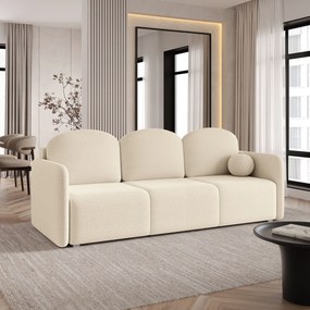 Masseno Sofa SUVI III z funkcją spania i pojemnikiem na pościel - Kremowy - QUELLE 02