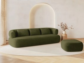 OUTLET Puf Estro Zielony Boucle 90/88/40 Maison Heritage