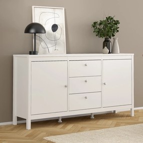 Komoda pokojowa z szafkami i szufladami Madrid 3+2 biały mat