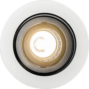 Inteligentny reflektor wpuszczany biały ze stalą z Wifi GU10 - Rondoo