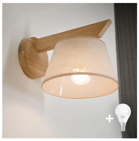 Brilagi - LED  Kinkiet ANTHONY 1xE14/40W/230V dąb/beżowy