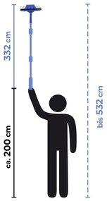 Myjka do szyb MAXI + długa składana rączka, zasięg roboczy do 5,32 m