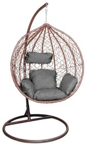 Brązowe wiszące krzesło KOKON