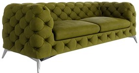 Zielona aksamitna sofa 225 cm Chelsea – Ropez