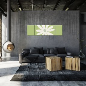Obraz - Hipisi, zielone kwiaty N⁰2 (170x50 cm)