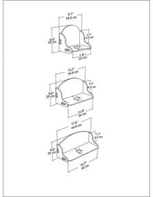 Półki w dekorze dębu zestaw 3 szt. Sima – Kalune Design