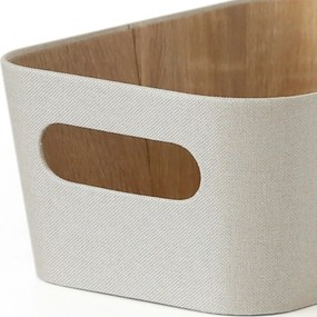 Kitchisimo Zestaw 2 koszyków do przechowywania 26 × 18 × 11 cm, kremowy, S