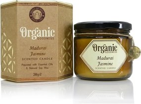 Świeca organiczna Madurai Jasmine 200 g w bursztynowym szkle