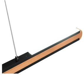 Czarno-naturalna lampa wisząca LED Deacon – Trio