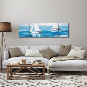 Obraz - Obraz jachtów na morzu (170x50 cm)