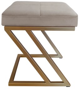 Pufa ZETA LOFT taboret podnóżek podstawa złota MG09