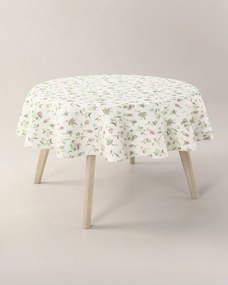 Obrus okrągły kolor wielokolorowy tkanina wzorzysta