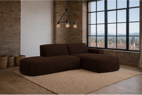 Narożnik Cursal Atelier, tkanina Poso, Brązowy, Prawy