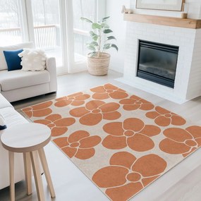 Pomarańczowy dywan odpowiedni do prania 120x180 cm Orange Meadow – Mila Home