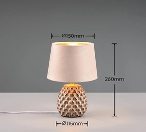 Beżowa lampa stołowa (wys. 27 cm) Ariana – Reality
