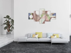 Obraz - Abstrakcja 3D w pastelowych kolorach (125x70 cm)