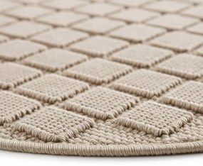 Dywan nowoczesny 3D Helix beżowy 200 cm x 200 cm koło